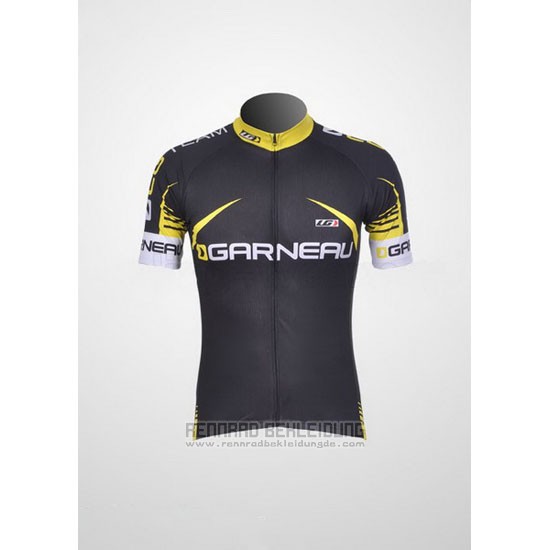 2011 Fahrradbekleidung Louis Garneau Shwarz und Gelb Trikot Kurzarm und Tragerhose